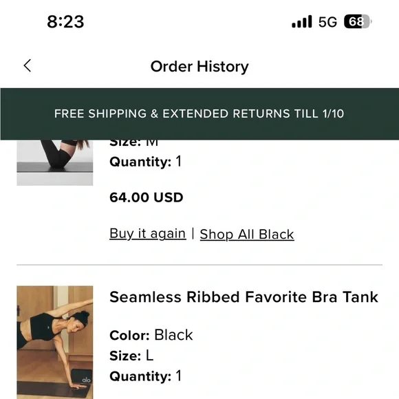 Alo Favorite Ribbed Bra Top - Picture 5 of 5